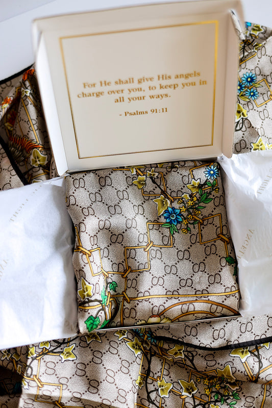 Floral Print Printed
Oblong Silky Satin Scarf Shawl